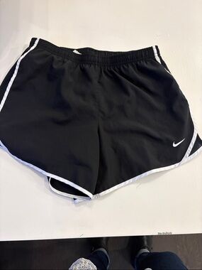 Nike Black Athletic Shorts with White Trim